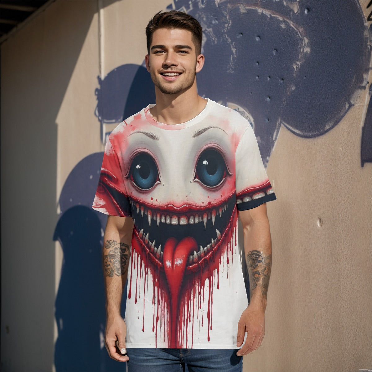 All-Over Print  T-Shirt  Cotton