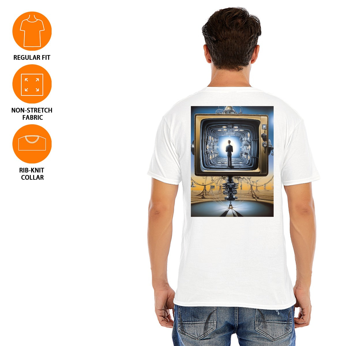 Unisex O-neck Short Sleeve T-shirt CottonStAI Inked Clothing, Tattoo Style Apparel, Edgy Designs, T-Shirt with Digital Print, Graphic Tee, Gift For All, Fashion Statement