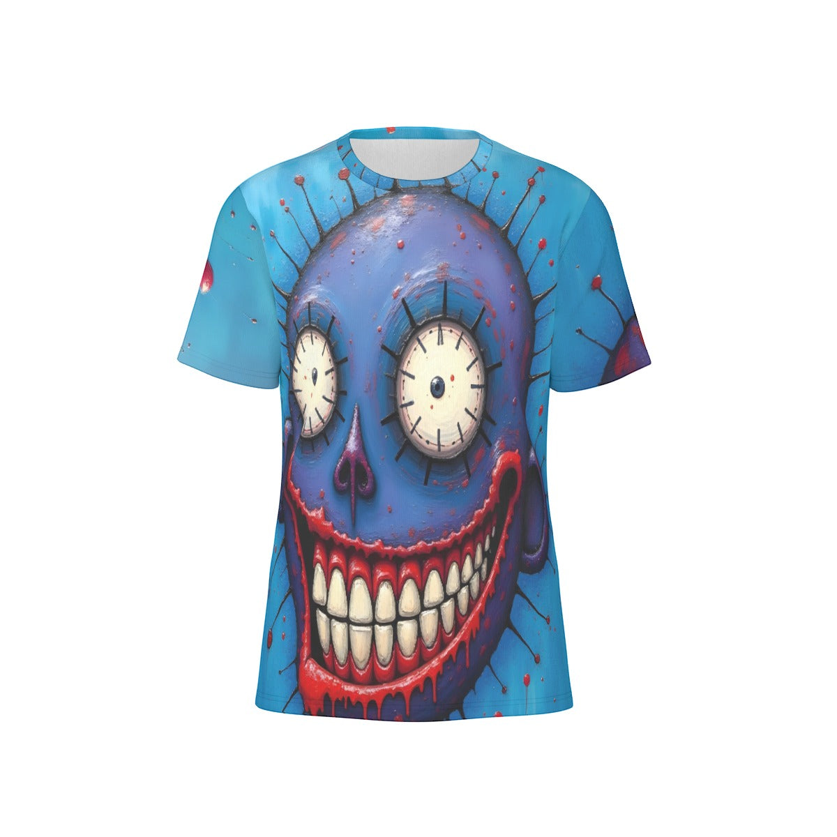 All-Over Print Cotton T-Shirt , Inked Clothing Designed by AI, Tattoo Inspired Art, Unique Apparel, Tee with Digital Art,   Print, Gifts For All