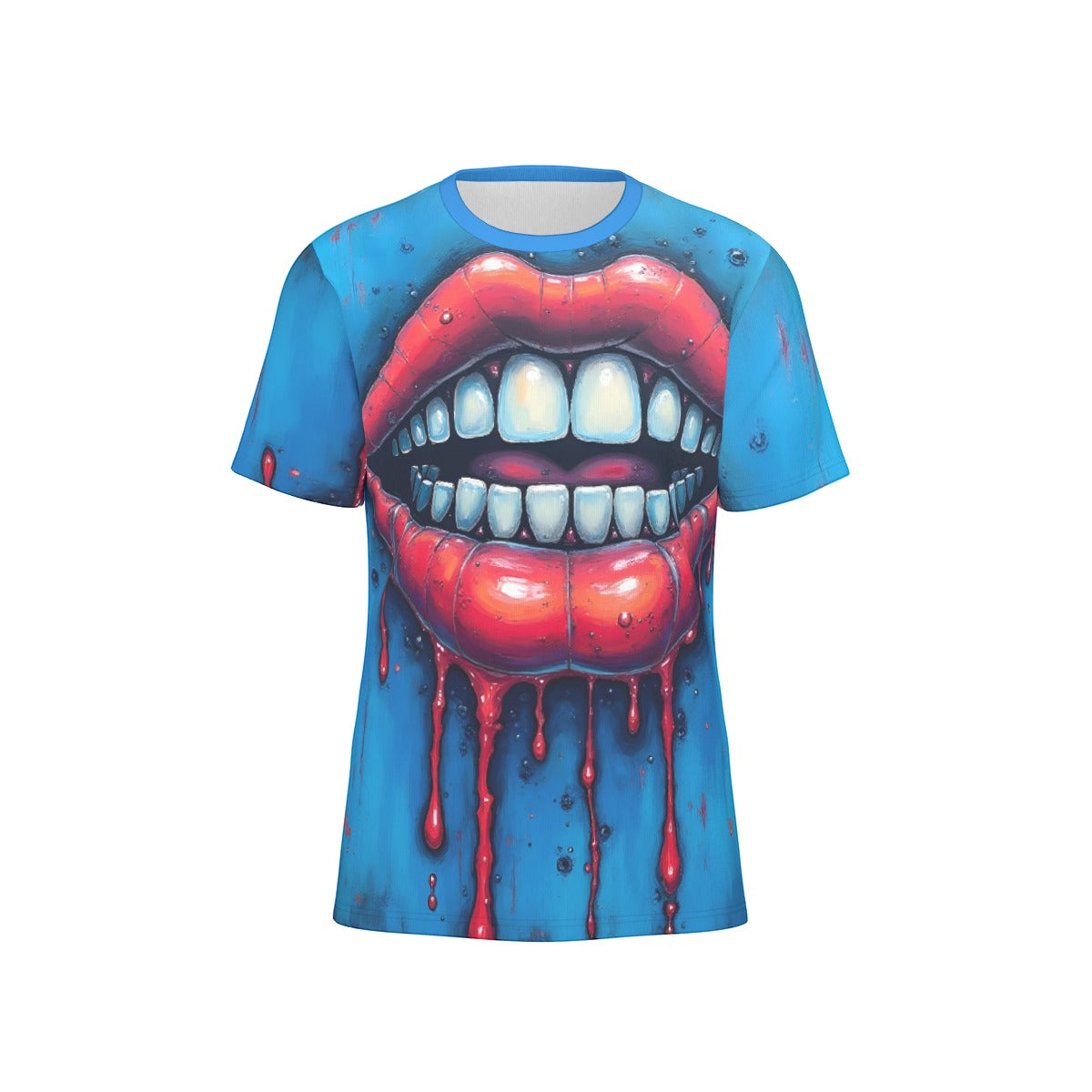 All-Over Print O-Neck T-Shirt Cotton