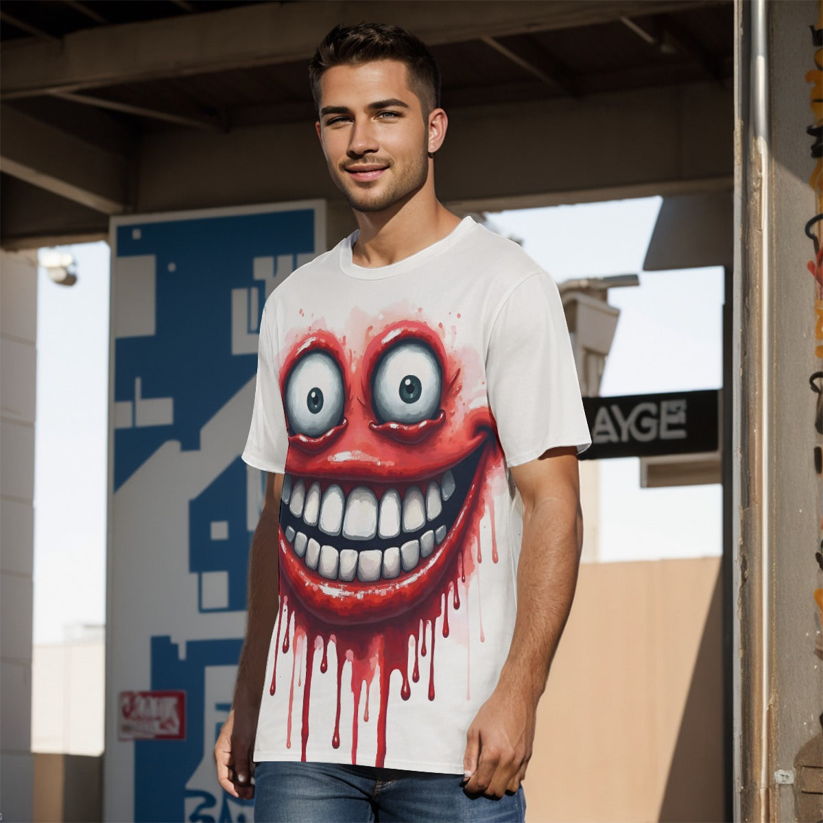 All-Over Print  O-Neck T-Shirt | 190GSM Cotton