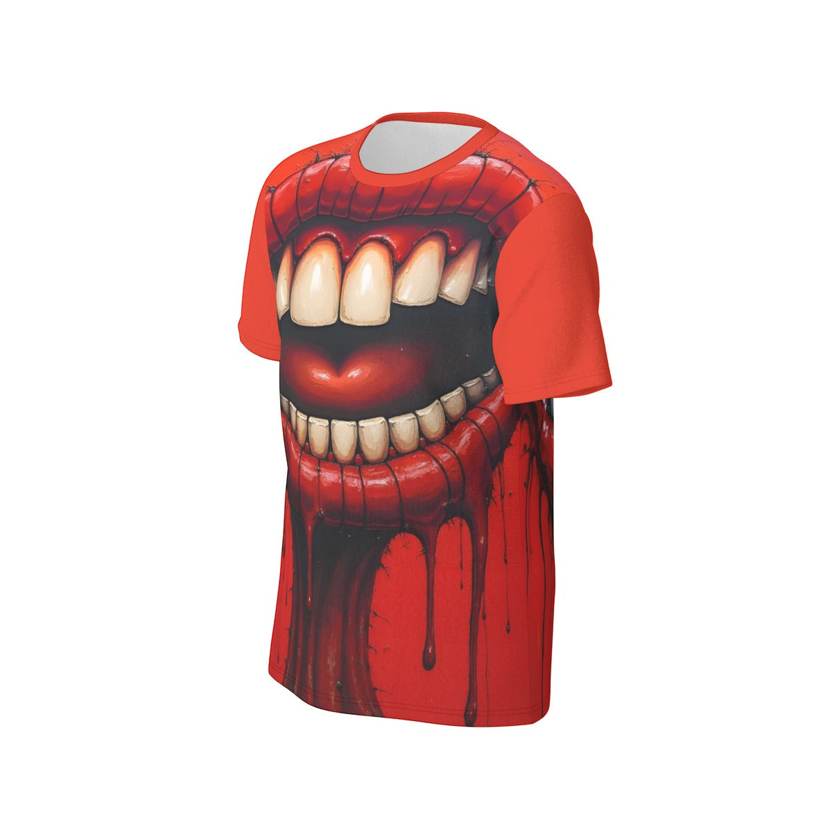 All-Over Print O-Neck T-Shirt Cotton