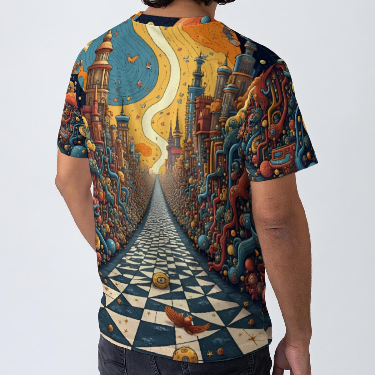 All-Over Print Men's O-Neck T-Shirt | 190GSM Cotton